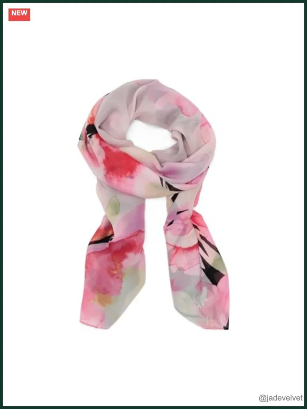 Lightweight Chiffon Wrap Scarf - Soft Floral Fashion Scarf
